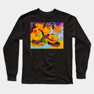 Abstract Oranges Juicy Summer Design Long Sleeve T-Shirt